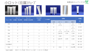 在庫対応チューブ
